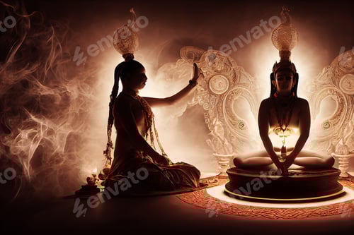 Preview: shiva and Shakti hindu god and goddess in tantric ritual
