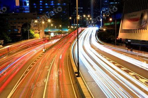 Preview: traffic in city at night
