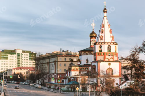 Preview: The Ancient Epiphany Cathedral is the oldest Orthodox church in the city of Irkutsk, Russia.