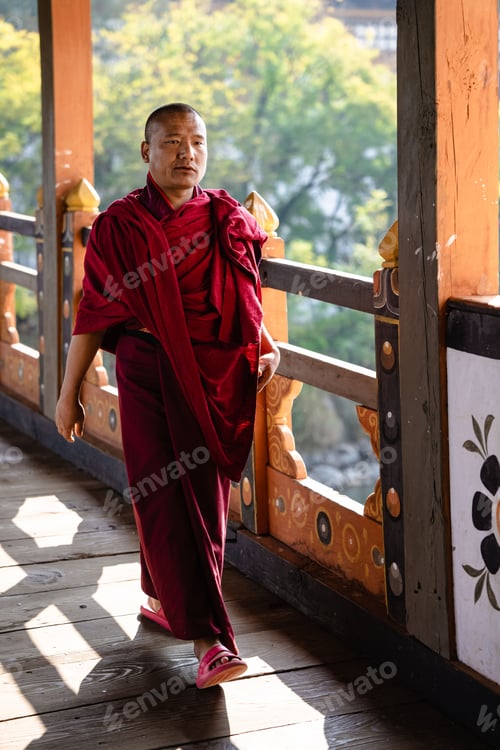 Preview: Bhutanese worshiper at Tshechu festival