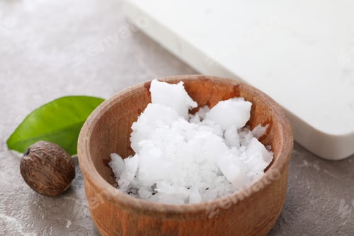 Preview: Concept of skin care cosmetics, Shea butter, close up