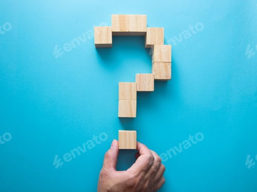 Preview: Hand forming a question marks symbol