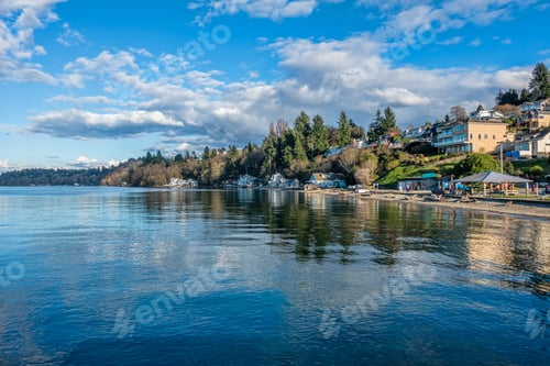 Preview: A View Of The Shoreline In Dash Point, Washington.