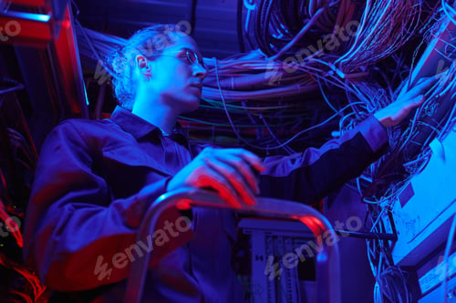 Preview: Man Setting Computer Network