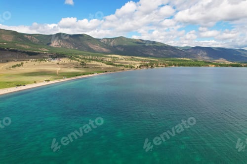 Preview: Lake Baikal from the air in summer.
