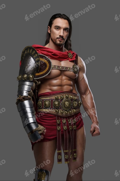 Preview: handsome gladiator with a stylish beard