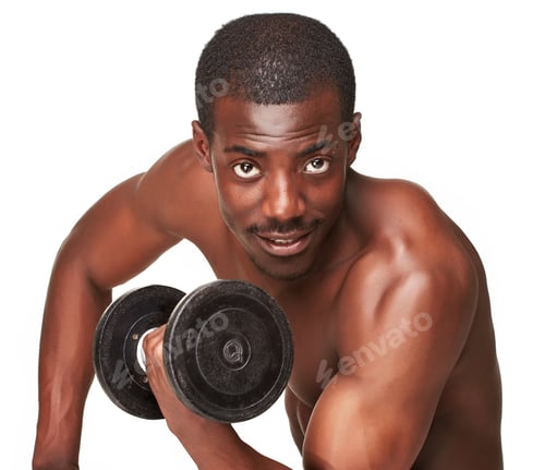 Preview: Man Lifting Dumbbell During Fitness Exercise