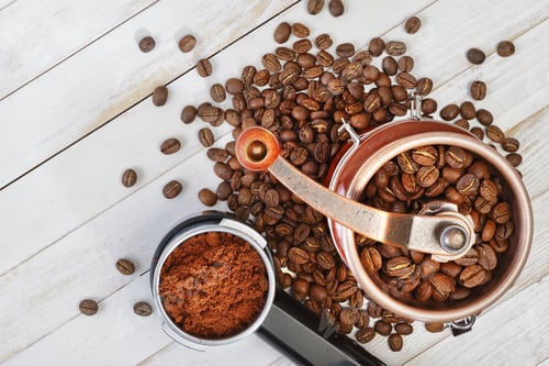 Preview: Burr mill and coffee machine filter holder