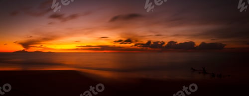 Preview: Volcano Eruption Sunset Panorama, Antigua