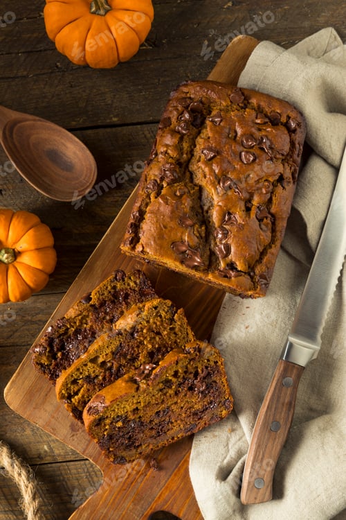 Preview: Homemade Chocolate Chip Pumpkin Bread