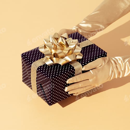 Preview: Gift box polka dot design