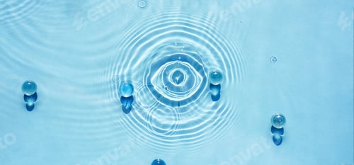 Preview: Abstract transparent water background with ripples in the form of an eye