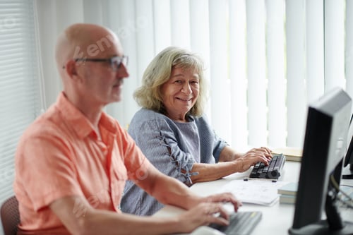 Preview: Senior Woman Attending Computer Class