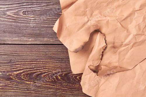 Preview: Burnt piece of vintage paper