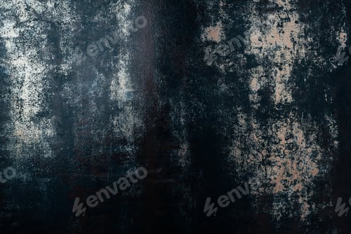 Preview: top view of grungy blue metal template for background