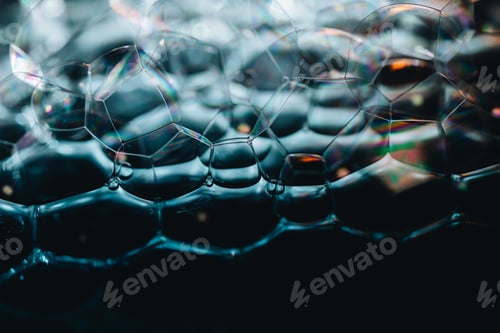 Preview: Dark and colorful abstract bubbles