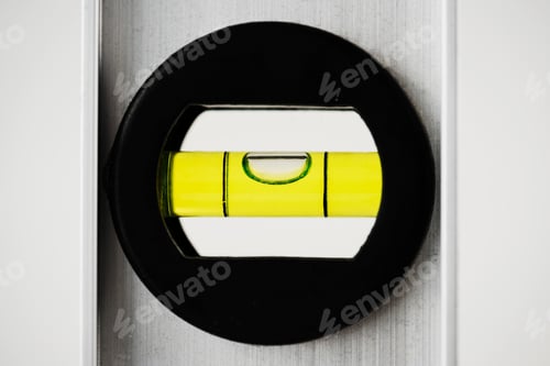 Preview: Closeup of bubble water level meter