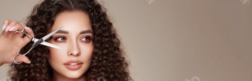 Preview: Beautiful smiling woman with afro curls