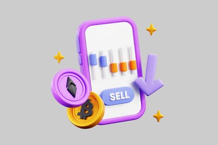 Preview: Cryptocurrency sell mobile app interface