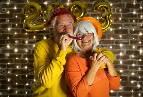 Preview: Celebrate event new year for couple of nice people having party by night