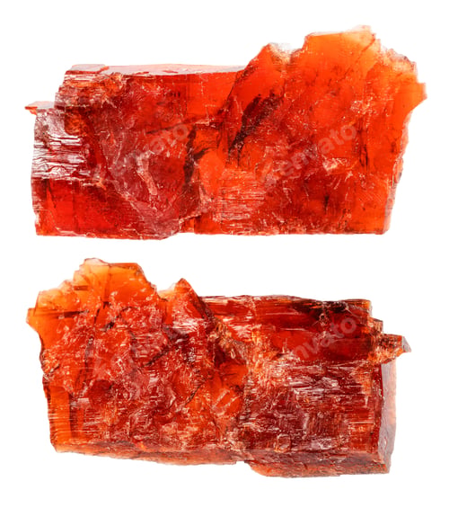Preview: samples of raw villiaumite minerals isolated