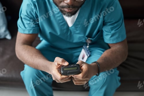 Preview: Medical Professional Using Modern Healthcare Device