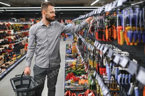Preview: a buyer in a hardware store, Concept home renovation