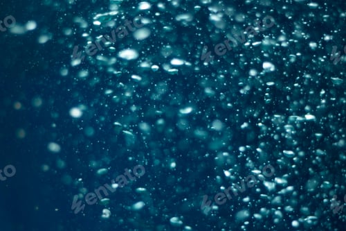 Preview: Background water with bubbles. Defocused abstract texture