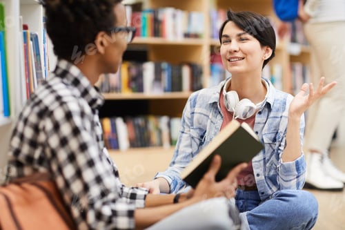 Preview: Talkative students spending time in library