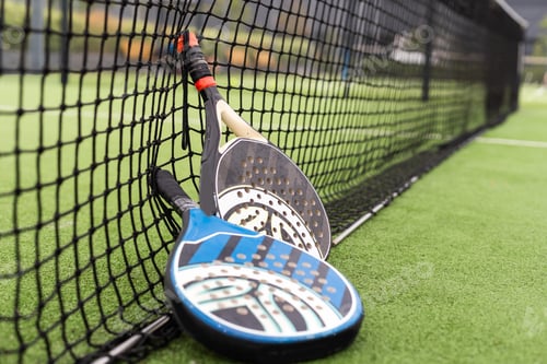 Preview: Paddle tennis racket and ball