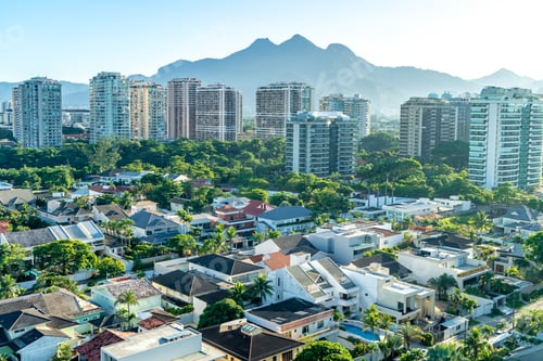 Preview: panorama of the city of Rio de Janeiro from a bird's eye view