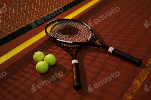Preview: Tennis racquets of competitors on court