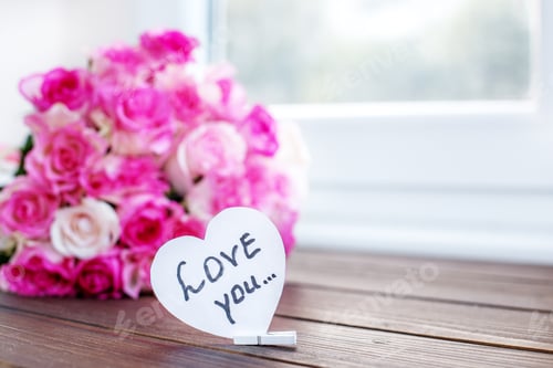 Preview: Background with flowers. The concept of Valentine's Day, holiday
