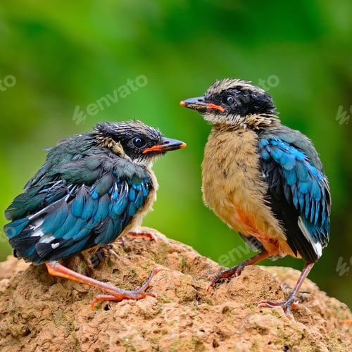 Preview: juvenile Blue-winged Pitta