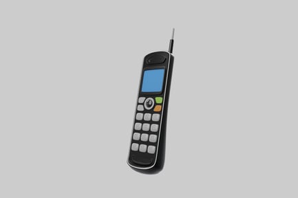 Visualização: Telefone celular retrô com antena