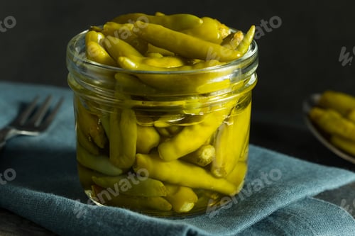 Preview: Organic Pickled Green Sport Peppers