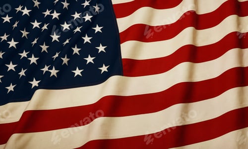 Preview: American Flag Close Up Waving in Studio Light