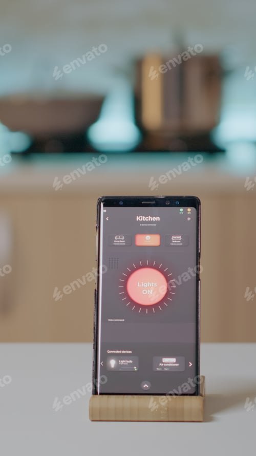 Preview: Mobile phone with wireless lighting automation software