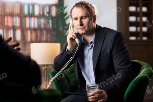 Preview: Skilled classy agent on a secure line answering phone call