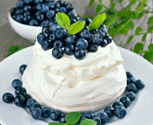 Vista previa: Pavlova de arándanos