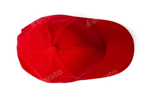 Preview: Red Baseball Cap on White Background