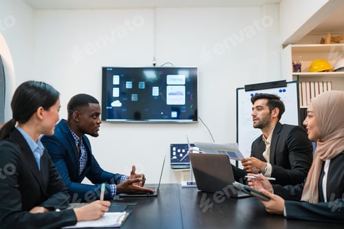 Preview: Business people having meeting and brainstorming discussed.