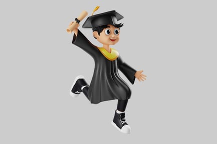 Preview: Cartoon graduate celebration