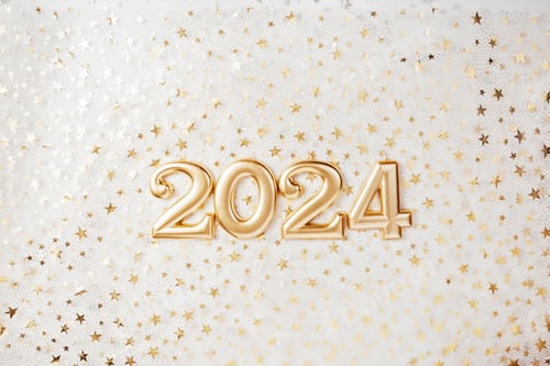 Preview: Holiday background Happy New Year 2024