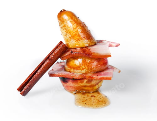 Preview: Gourmet spiced pear and ham stack