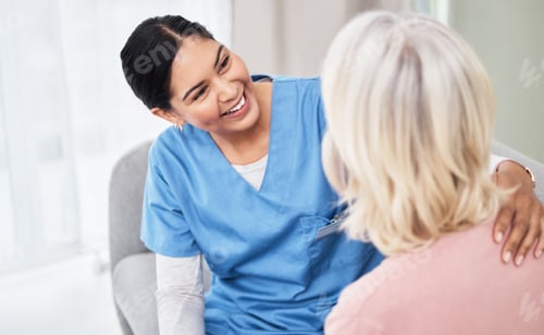 Preview: Im so happy that youre feeling better. Shot of a female nurse smiling while talking to her patient.