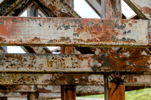 Preview: Close up of old rusted metal framework