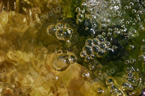 Preview: Bubbles in the water. Water background.