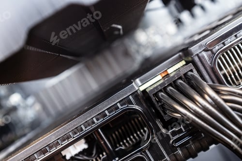 Preview: Modern computer from the inside. Smart iron. Macro.