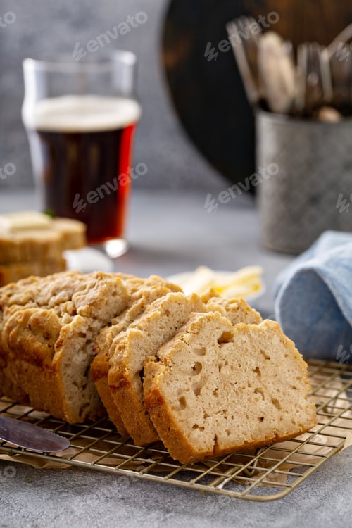 Preview: Beer bread on a cooling rack